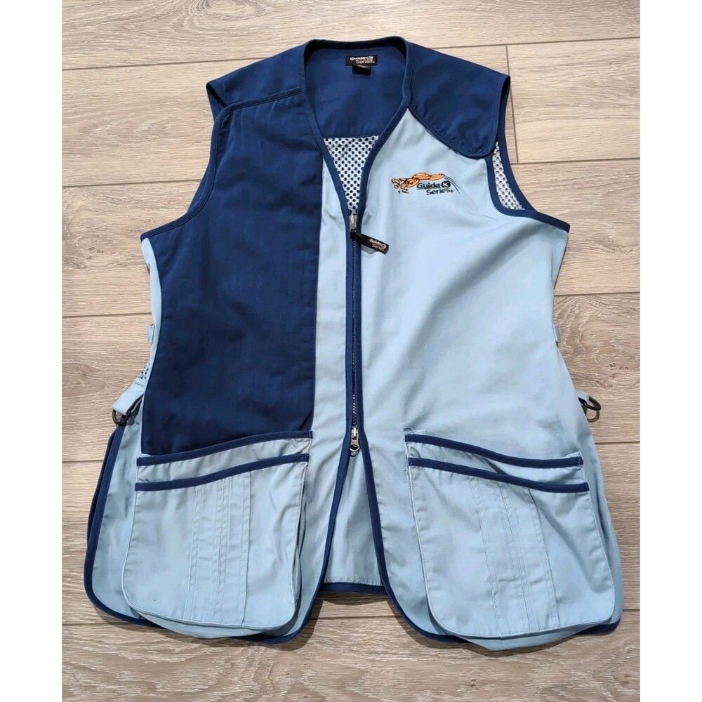 GUIDE SERIES MESH VEST SKEET SHOOTING/HUNTING/FISHING Sz MED BLUE EUC